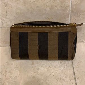 Fendi Pequin logo cosmetic case